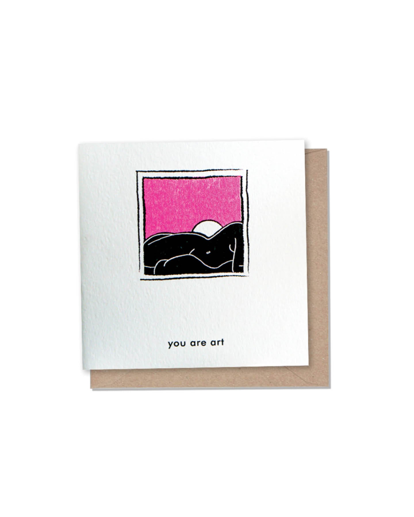 Riso printed card 'Bodyscape Sunset'