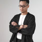 <tc>Men Linen Washed Hand-embroidered Kimono/ Grey</tc>